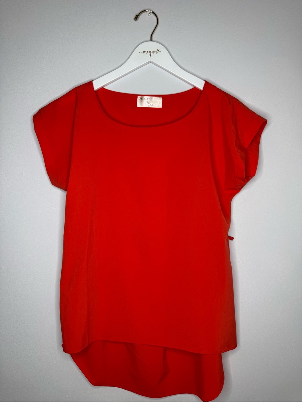 Paisley and Ivy | Women's Red Short Sleeve Scoop Neck Tunic | Size Medium